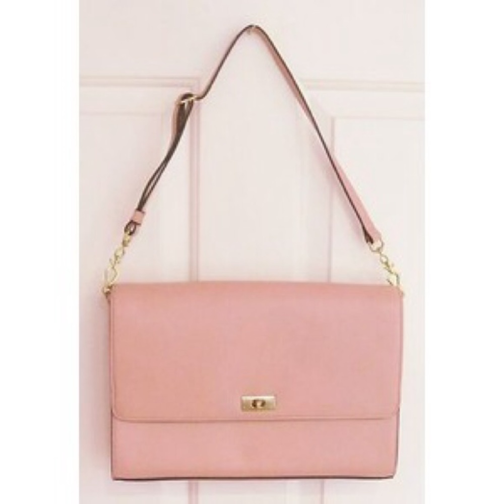 Excellent condition JCrew Edie bag leather purse light pink!